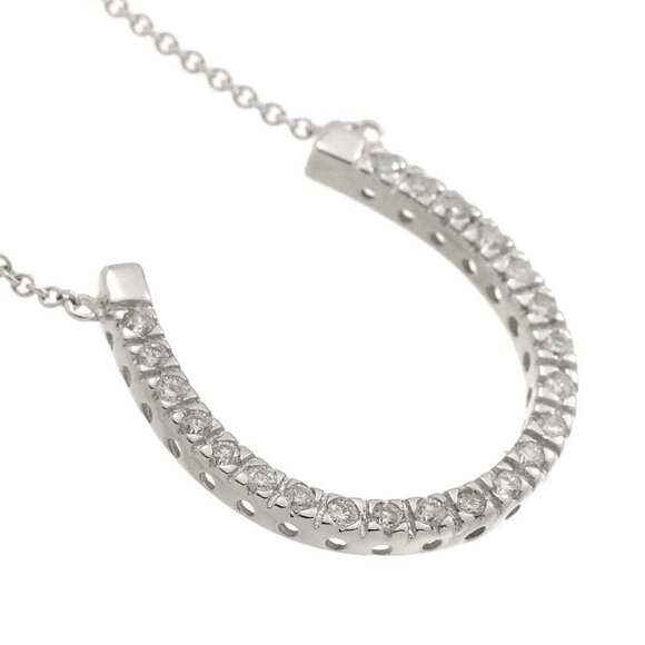 Star Jewelry Horseshoe Diamond Necklace 18K WG 750 90266386 - Picture 1 of 8